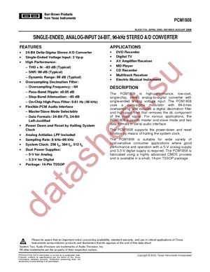 PCM1808PWG4 datasheet  